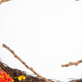 25" Brown Orange And Red Fall Berry And Twig Artificial Wreath