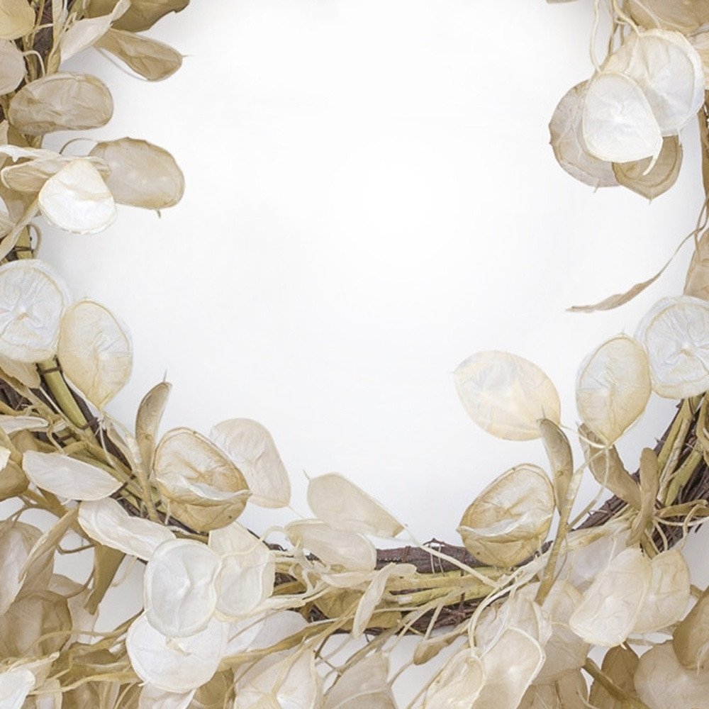 33" Beige And Brown Eucalyptus Artificial Wreath