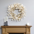 33" Beige And Brown Eucalyptus Artificial Wreath
