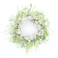 22" Green And White Mixed Assortment Artificial Wreath