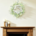 22" Green And White Mixed Assortment Artificial Wreath