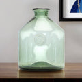 9" Sage Green Cylinder Glass Table Vase