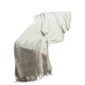 50" X 60" Turquoise Woven Cotton Striped Throw Blanket with Fringe