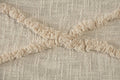 60" X 50" Cream Woven Cotton Throw Blanket with Fringe