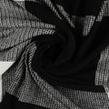 50" X 60" Gray Woven Cotton Checkered Throw Blanket with Fringe