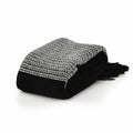 50" X 60" Gray Woven Cotton Checkered Throw Blanket with Fringe