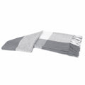 50" X 60" Gray Woven Cotton Checkered Throw Blanket with Fringe