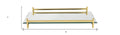 16" Mirror and Gold Rectangular Glass Vanity Tray