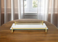16" Mirror and Gold Rectangular Glass Vanity Tray