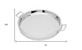12" Silver Round Stainless Steel Serving Tray With Handles