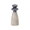 Set of Four Natural and Black Resin and Stone Powder Ornate Tabletop