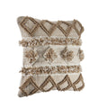 20" X 20" Tan Zippered Geometric Indoor Outdoor Throw Pillow