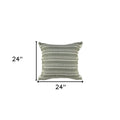 20" X 20" Black Zippered Geometric Indoor Outdoor Throw Pillow