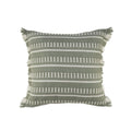 24" X 24" Green Zippered Coastal Indoor Outdoor Throw Pillow