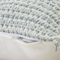 24" X 24" Blue Zippered Coastal Indoor Outdoor Throw Pillow