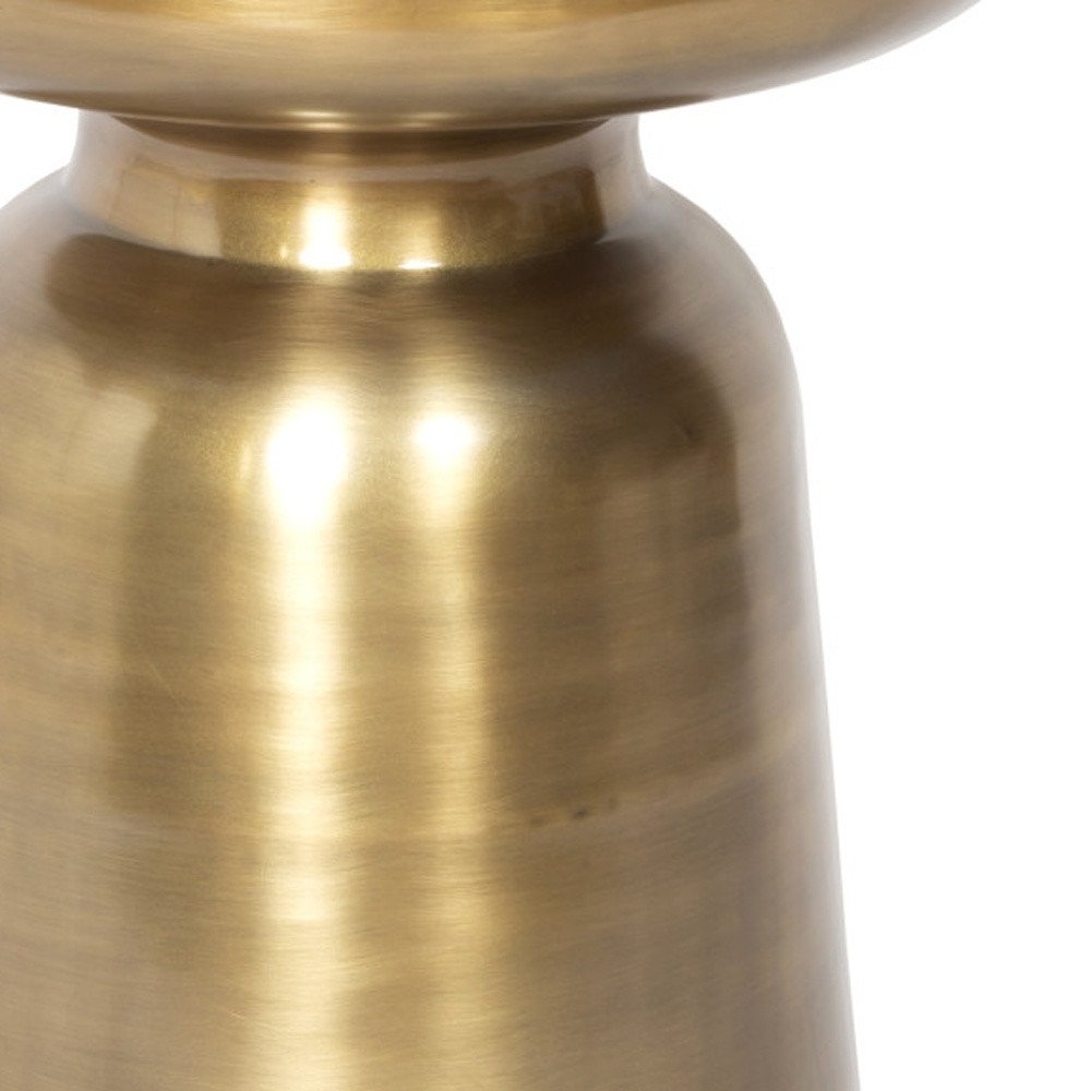 19" Gold Iron Round End Table