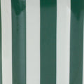 Set of Two Green And White Dolomite Striped 4 Ounce Round Pot Planters