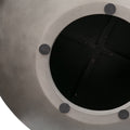 48" Brown And Gray Solid Wood And Concrete Round Coffee Table