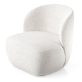 31" White Boucle Wingback Chair