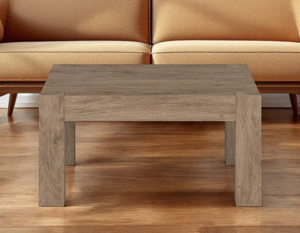 34" Gray Square Coffee Table