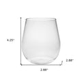 Set of Four Clear Tritan Plastic Balloon or Round Bowl Stemless All Purpose Wine Glass