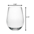 Set of Four Clear Tritan Plastic Stemless All Purpose Wine Glasses
