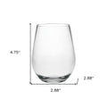 Set of Four Clear Tritan Plastic Stemless All Purpose Wine Glasses