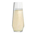Set of Four Clear Tritan Plastic Stemmed All Purpose Wine Glass