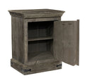 36" Brown Solid Wood Distressed Nightstand