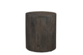 18" Wood Brown Solid Wood Round End Table