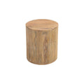 18" Natural Solid Wood Round End Table