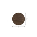 18" Dark Brown Solid Wood Round End Table