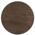 18" Dark Brown Solid Wood Round End Table