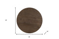 18" Dark Brown Solid Wood Round End Table