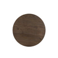 18" Dark Brown Solid Wood Round End Table