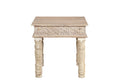 White Wood Square End Table - Square End Table