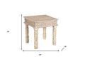 White Wood Square End Table - Square End Table