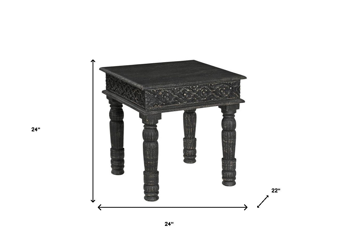 Black Solid Wood Table - Home Decor