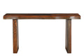 60" Dark Brown Solid Wood Frame Console Table