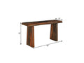 60" Dark Brown Solid Wood Frame Console Table