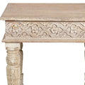 24" Natural Distressed Solid Wood Square End Table
