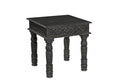 Distressed Wood End Table - Black Finish