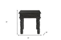 Distressed Wood End Table - Black Finish