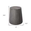 18" Ebony Solid Wood Round End Table