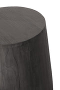 18" Ebony Solid Wood Round End Table