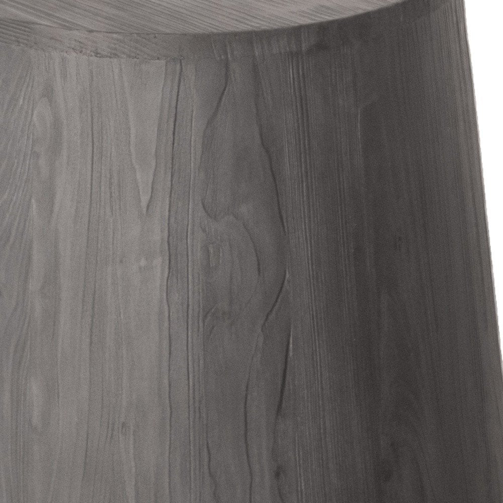 18" Ebony Solid Wood Round End Table