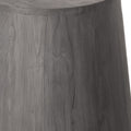 18" Ebony Solid Wood Round End Table