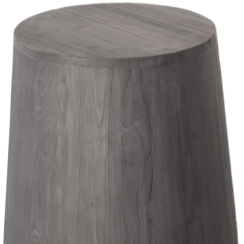 18" Ebony Solid Wood Round End Table