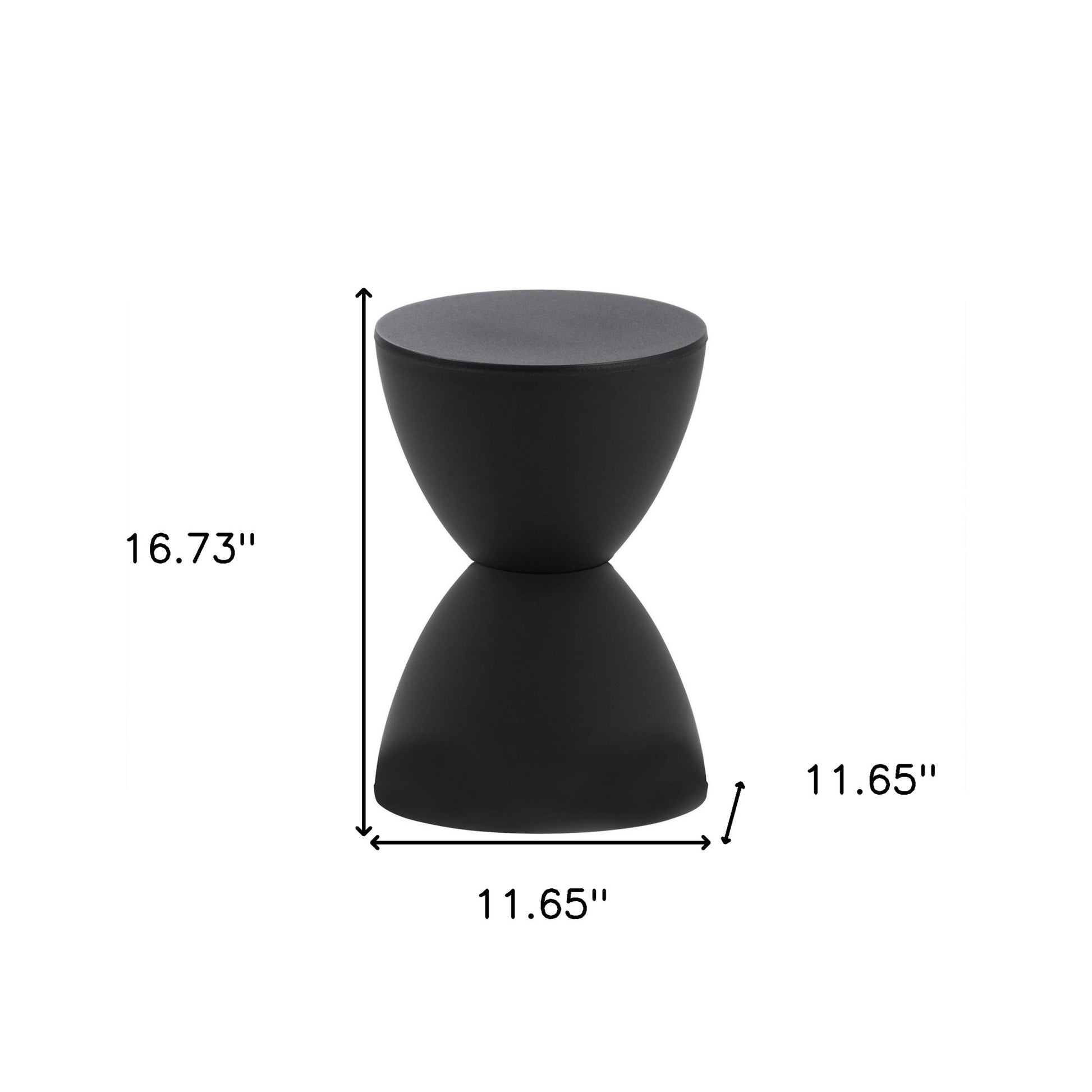 Black Plastic End Table - Heavy Duty Design