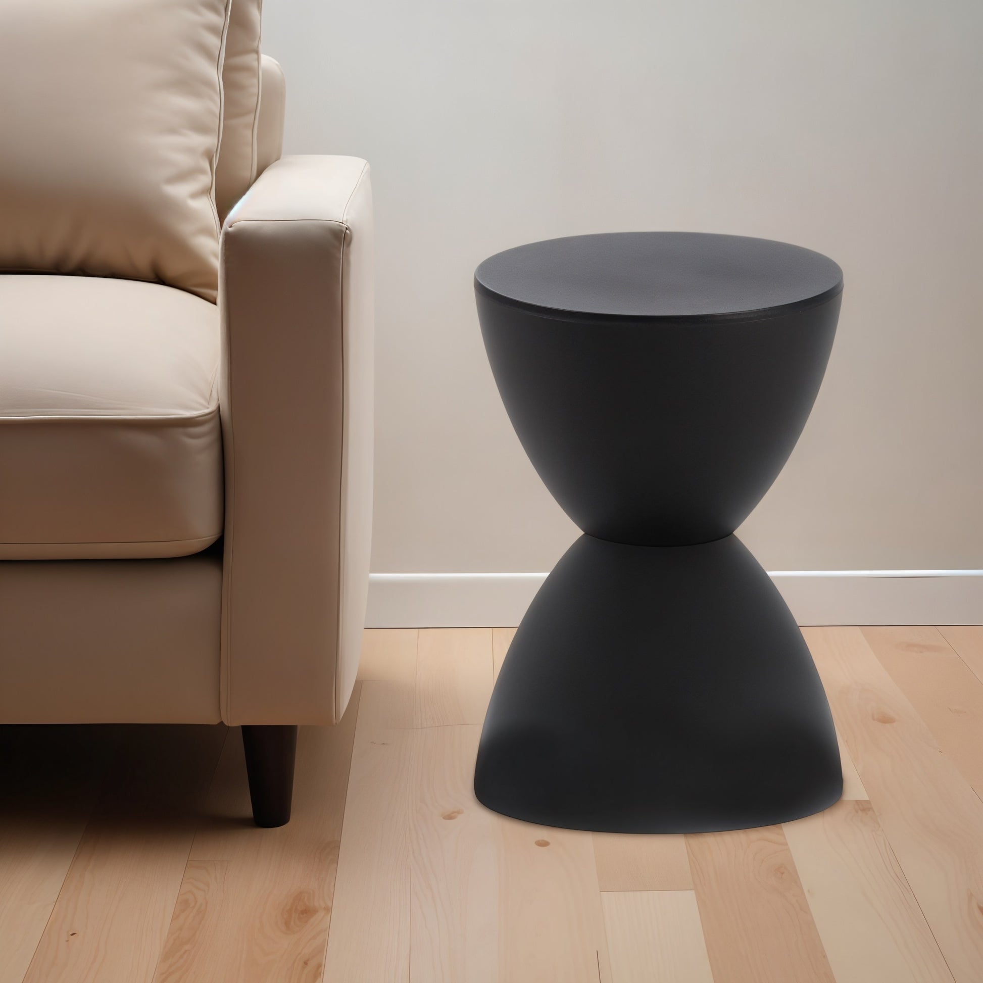 Black Plastic End Table - Heavy Duty Design